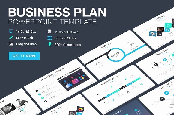 Powerpoint Business Plan Template Awesome Business Plan Powerpoint Template Presentation Templates