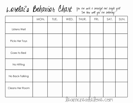 Preschool Behavior Plan Template Inspirational Printable Behavior Charts for Preschoolers Printable 360
