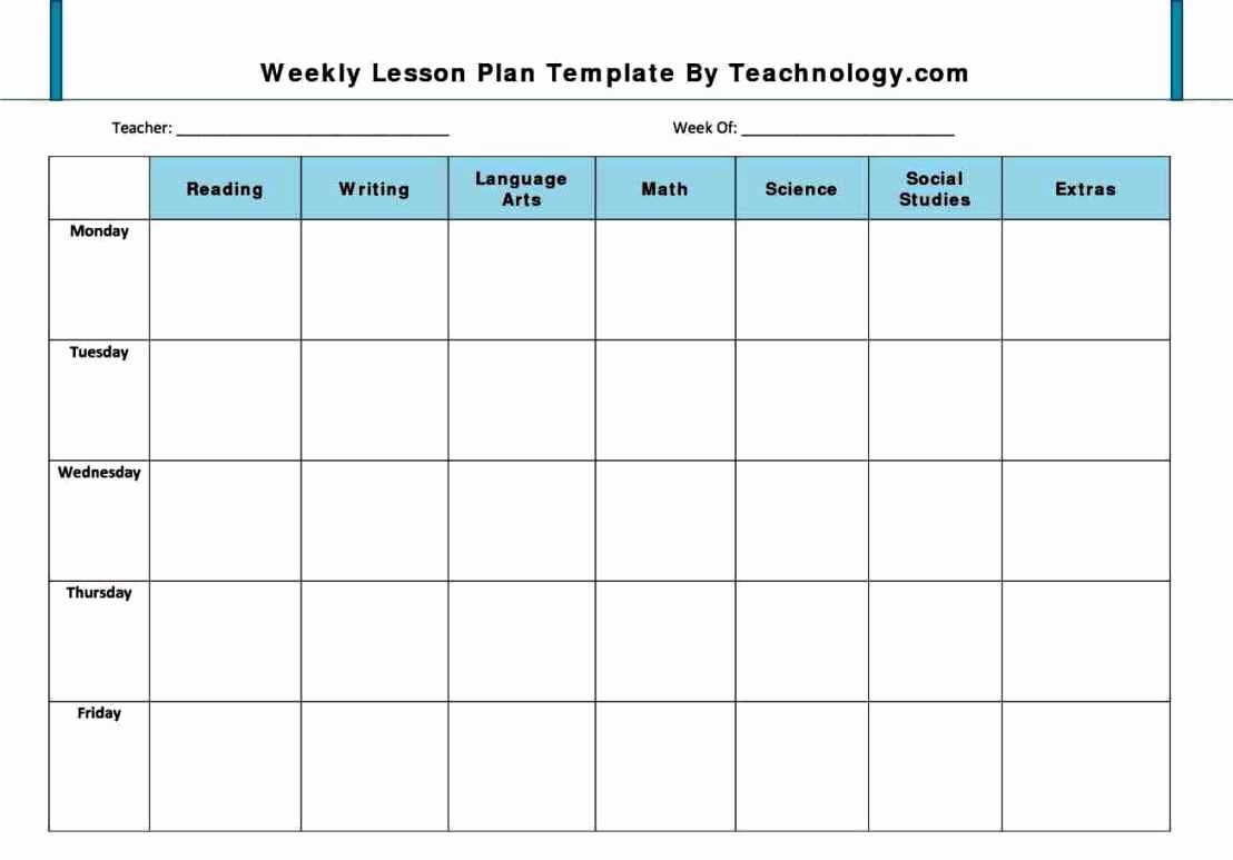 lesson plan template for preschool
