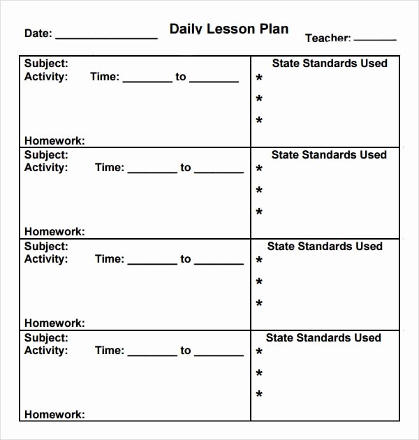 Preschool Lesson Plan Template Unique Preschool Lesson Plan Template 7 Download Free