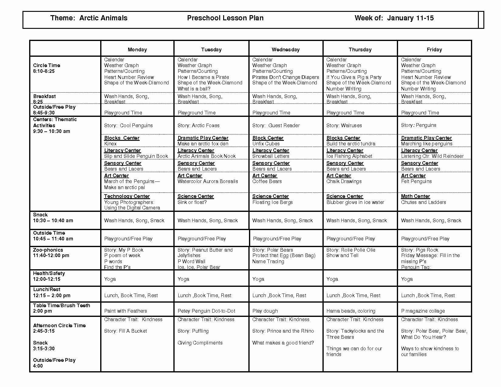 Preschool Weekly Lesson Plan Template Elegant Mon Core Lesson Plans Printable Lesson Plan Template