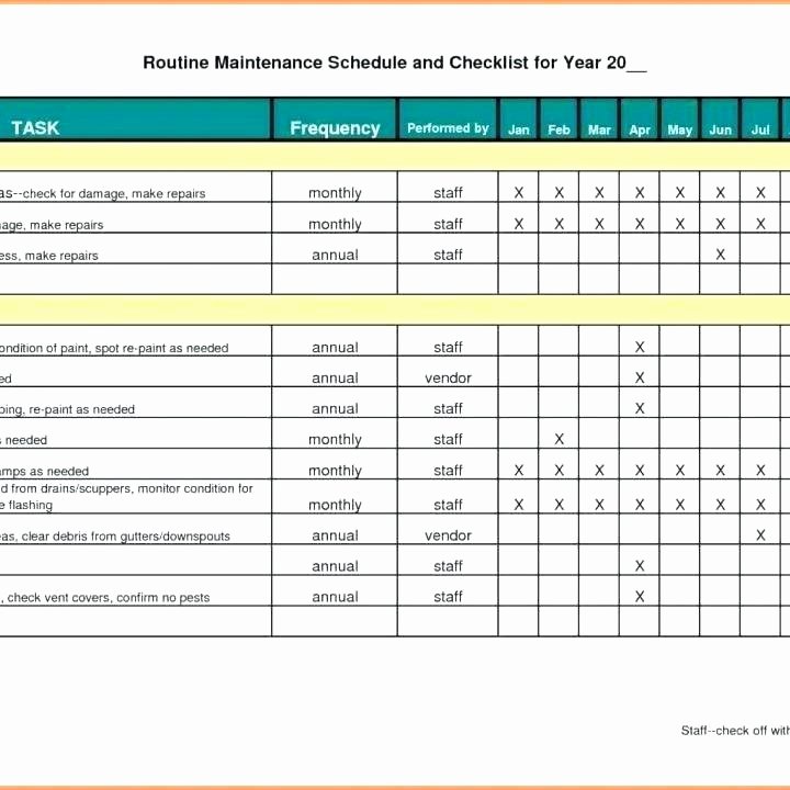 Preventive Maintenance Plan Template Best Of Planned Maintenance Schedule Template – Vitaesalute