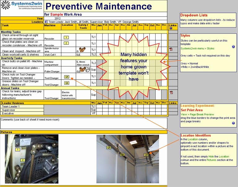 Preventive Maintenance Plan Template Fresh Preventive Maintenance Schedule Template Excel