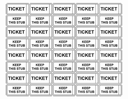 Print Tickets Free Template Awesome Printable Admission Tickets without Numbers