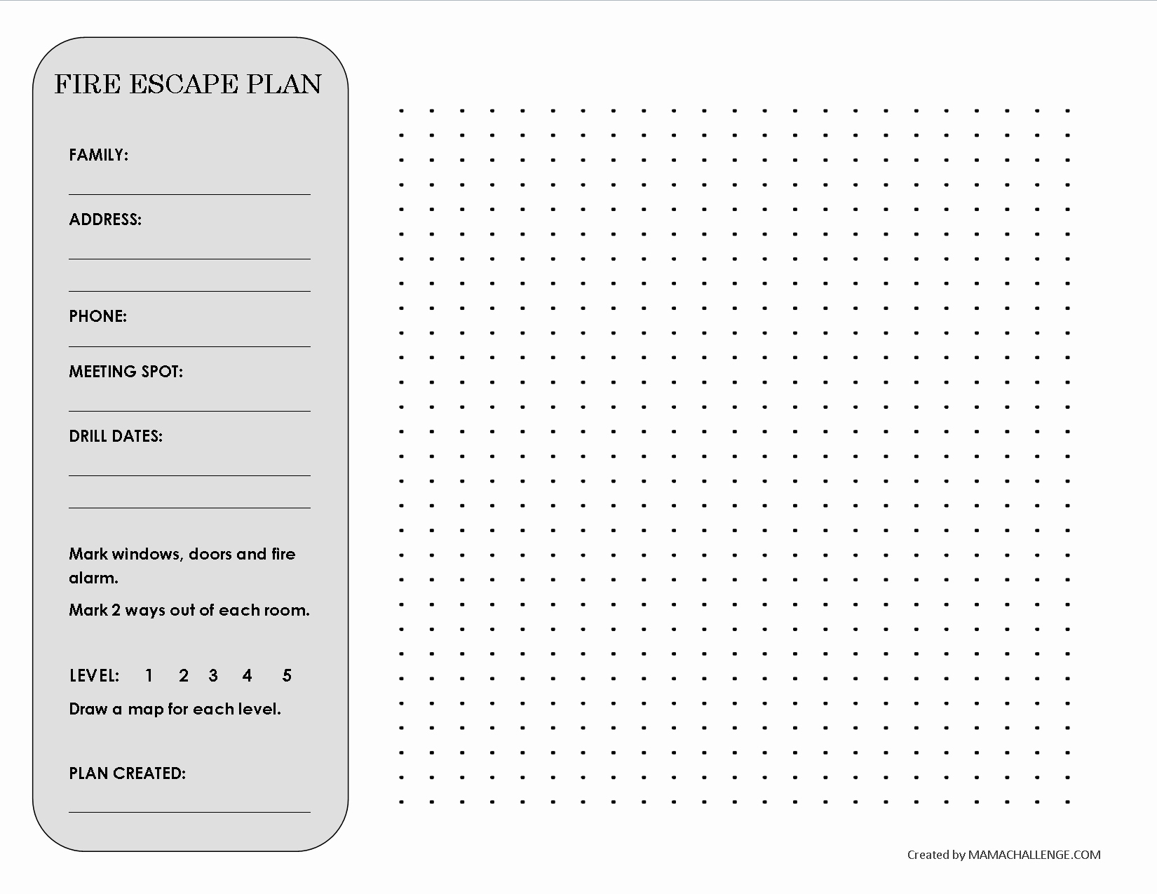 Printable Fire Escape Plan Template Lovely Family Fire Escape Plan to Draw Your Fire Escape Plan by
