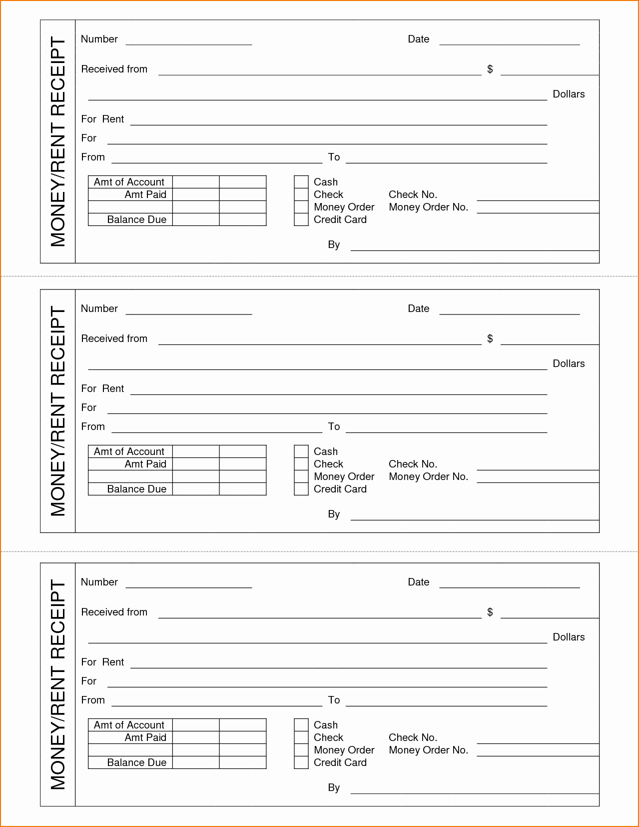 Printable Rent Receipt Template Awesome 7 Rent Receipt Word