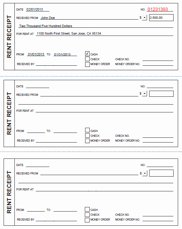 Printable Rent Receipt Template Best Of Printable Rent Receipt In Pdf form
