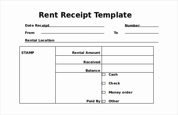 Printable Rent Receipt Template Fresh 35 Rental Receipt Templates Doc Pdf Excel