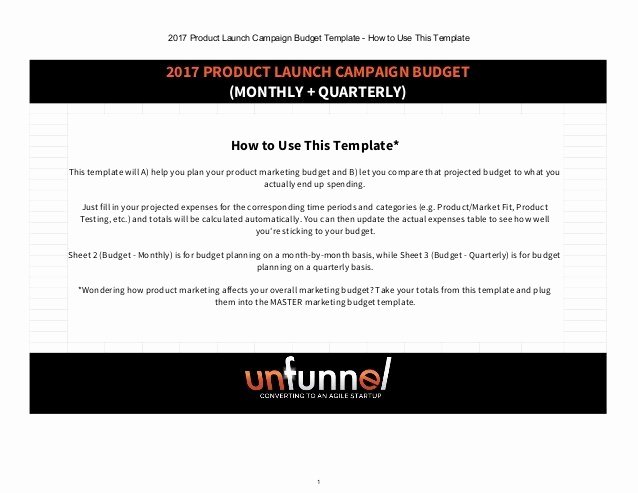 Product Launch Plan Template Excel Fresh 2018 Product Launch Marketing Bud [excel Template]