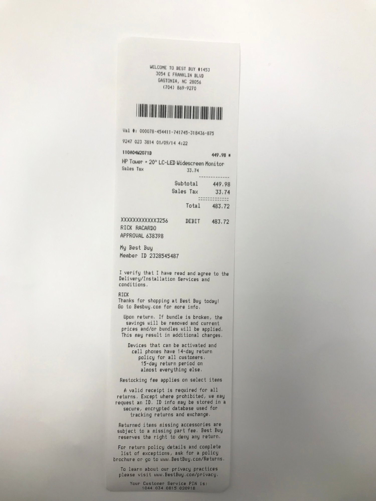 Product Purchase Receipt Number Awesome Best Buy Receipt