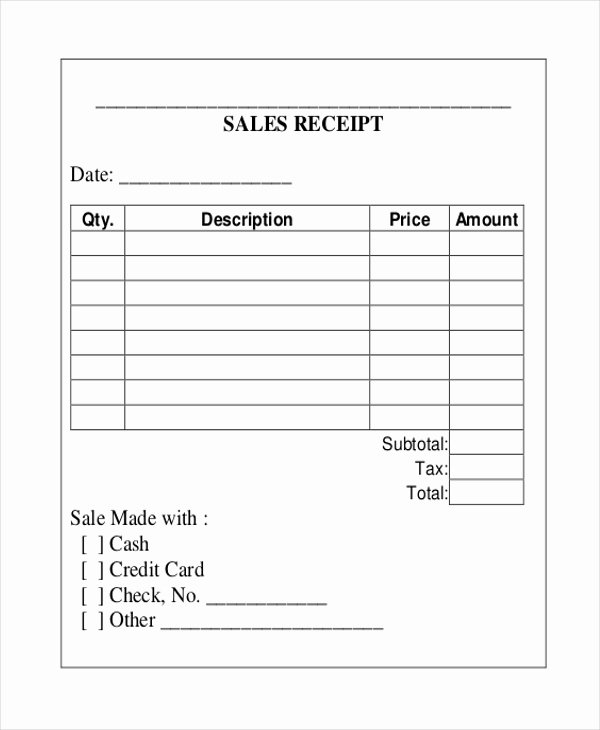 Product Purchase Receipt Number Inspirational Sample Printable Receipt form 10 Free Documents In Pdf