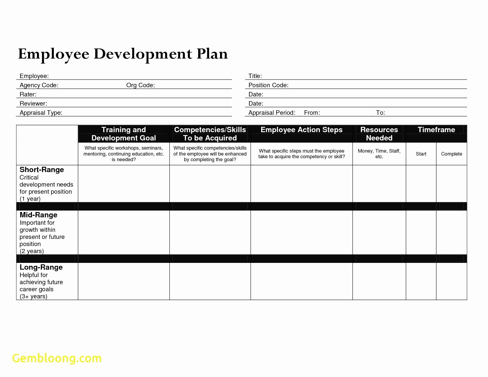 Professional Development Plan Template Fresh Employee Professional Development Plan Template Tripdrip