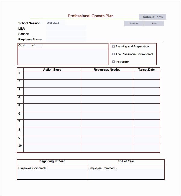 Professional Growth Plan Template Best Of 9 Growth Plan Templates