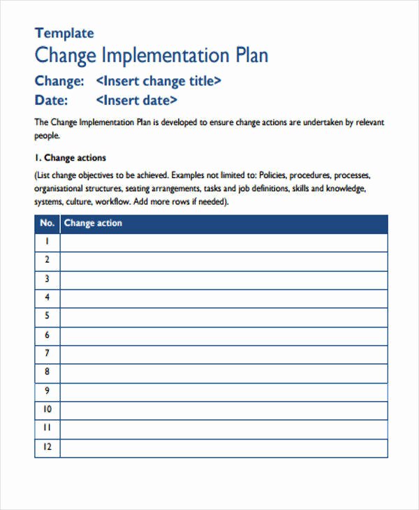 Programme Implementation Plan Template Elegant 8 Implementation Plan Samples &amp; Templates