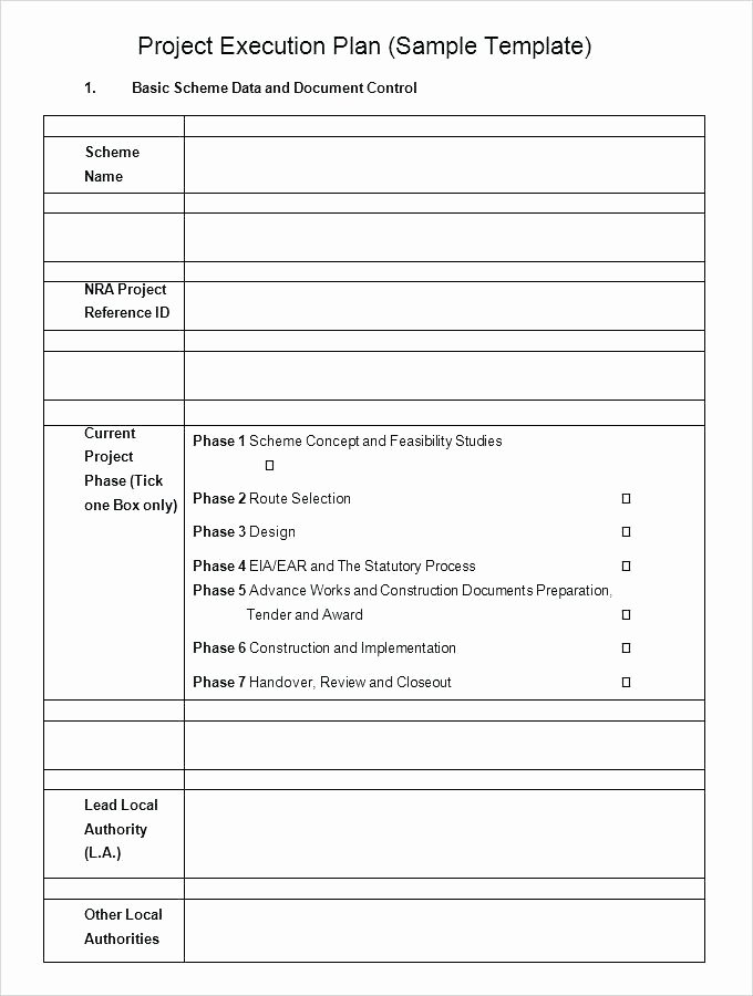 Project Execution Plan Template Beautiful Business Plan Execution Explain Business Plan format