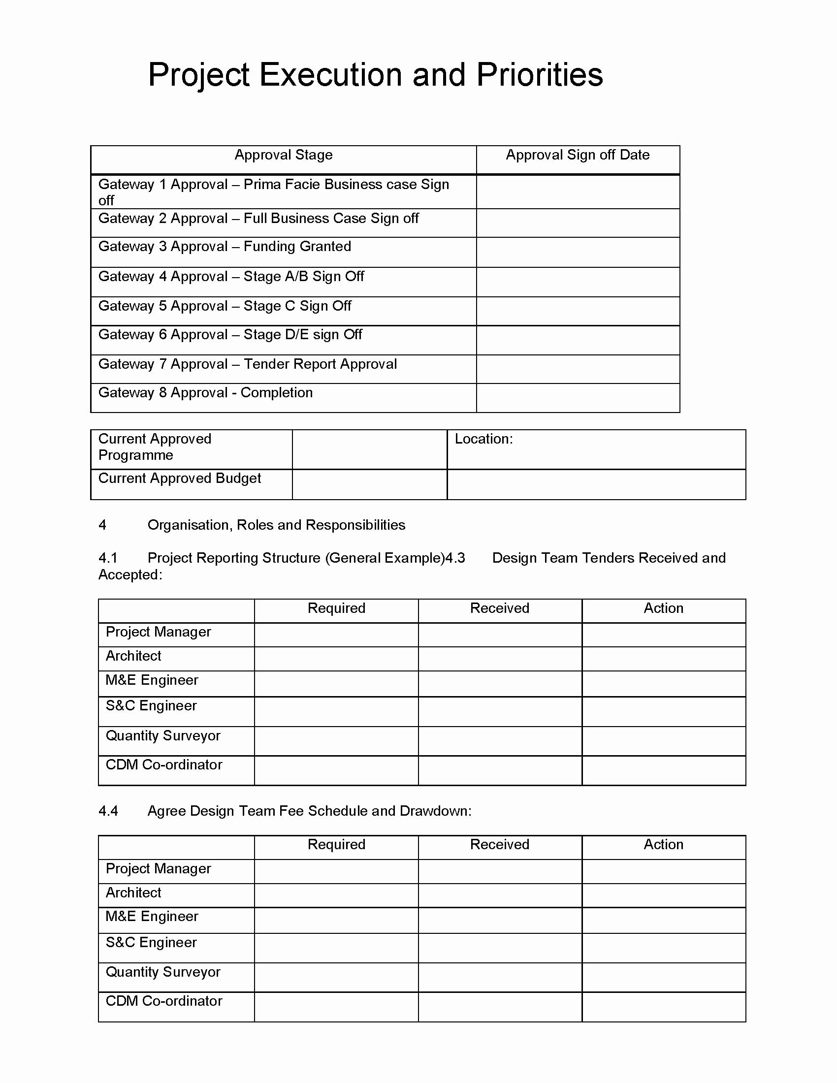 Project Execution Plan Template Best Of Project Execution Plan Template Pdf format