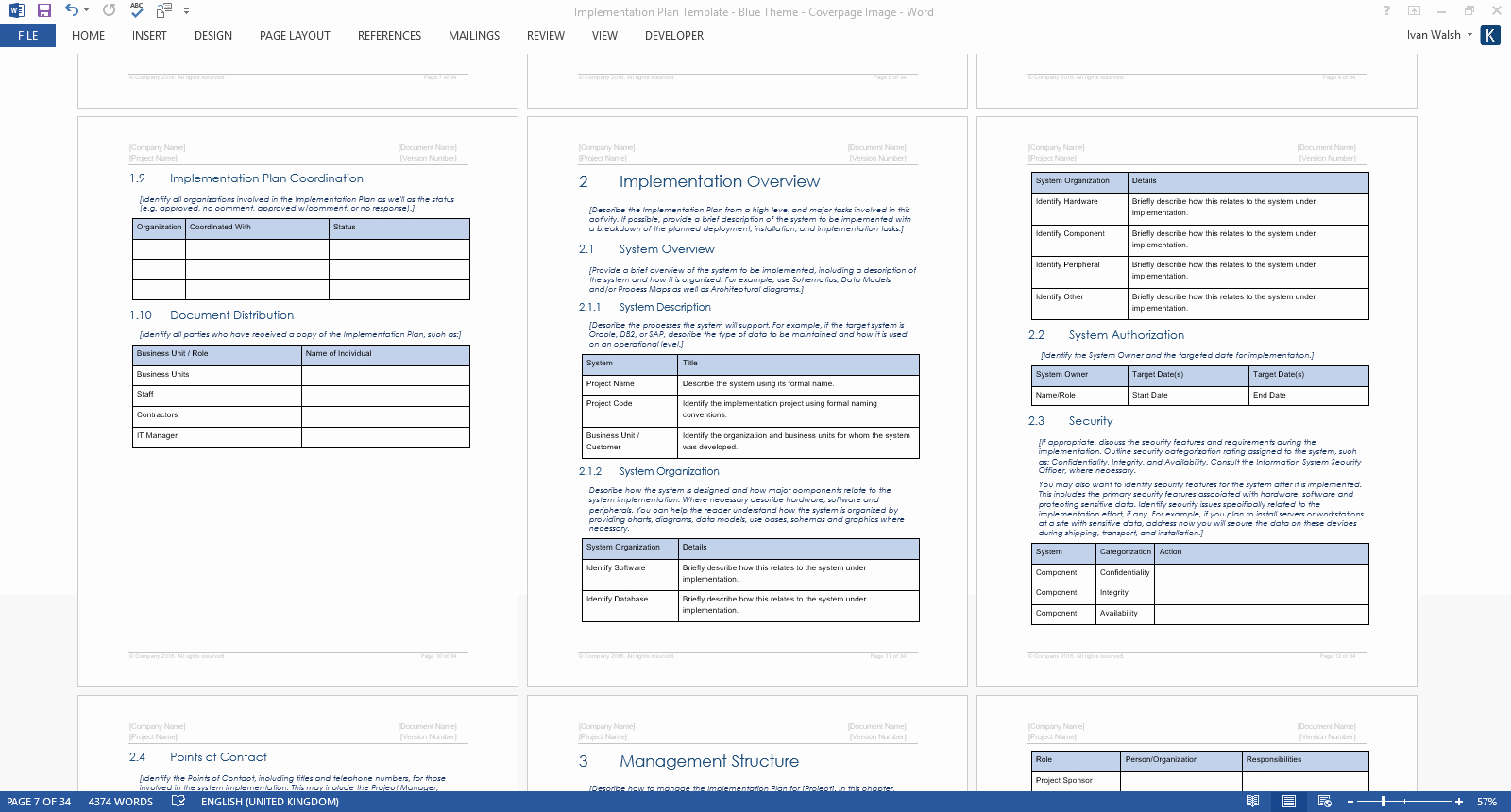 Project Implementation Plan Template Fresh Implementation Plan Template Ms Word