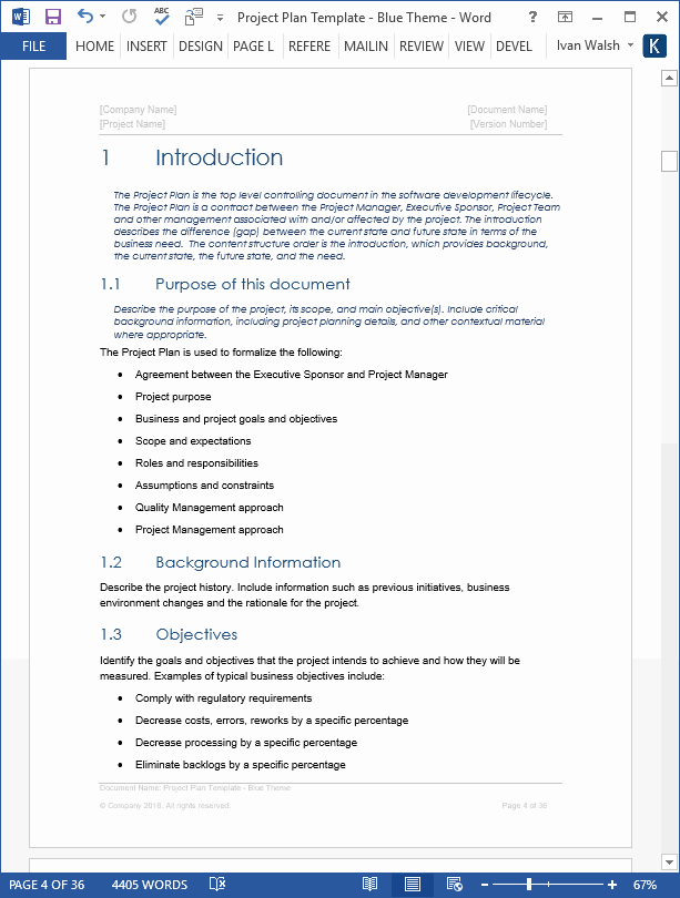 Project Plan Template Word Unique Project Plan Template – Download Ms Word &amp; Excel forms