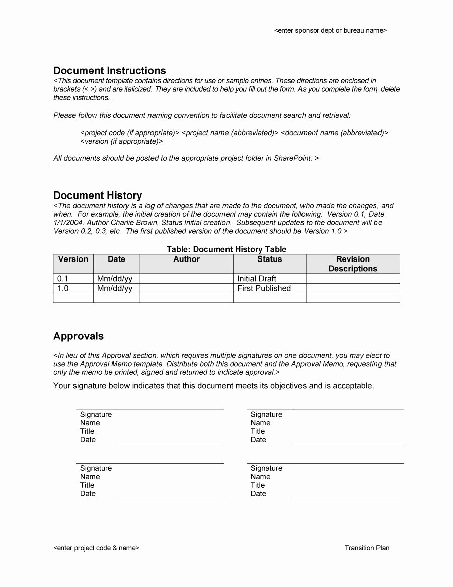 Project Transition Plan Template Awesome 40 Transition Plan Templates Career Individual