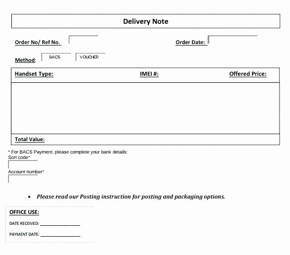 Proof Of Delivery Template Elegant Delivery Receipt Template Pallet form Item Sample Dme