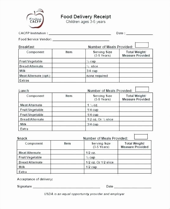 Proof Of Delivery Template Unique Delivery form Template