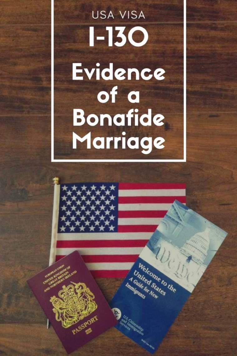 i 130 visa evidence of a bonafide marriage