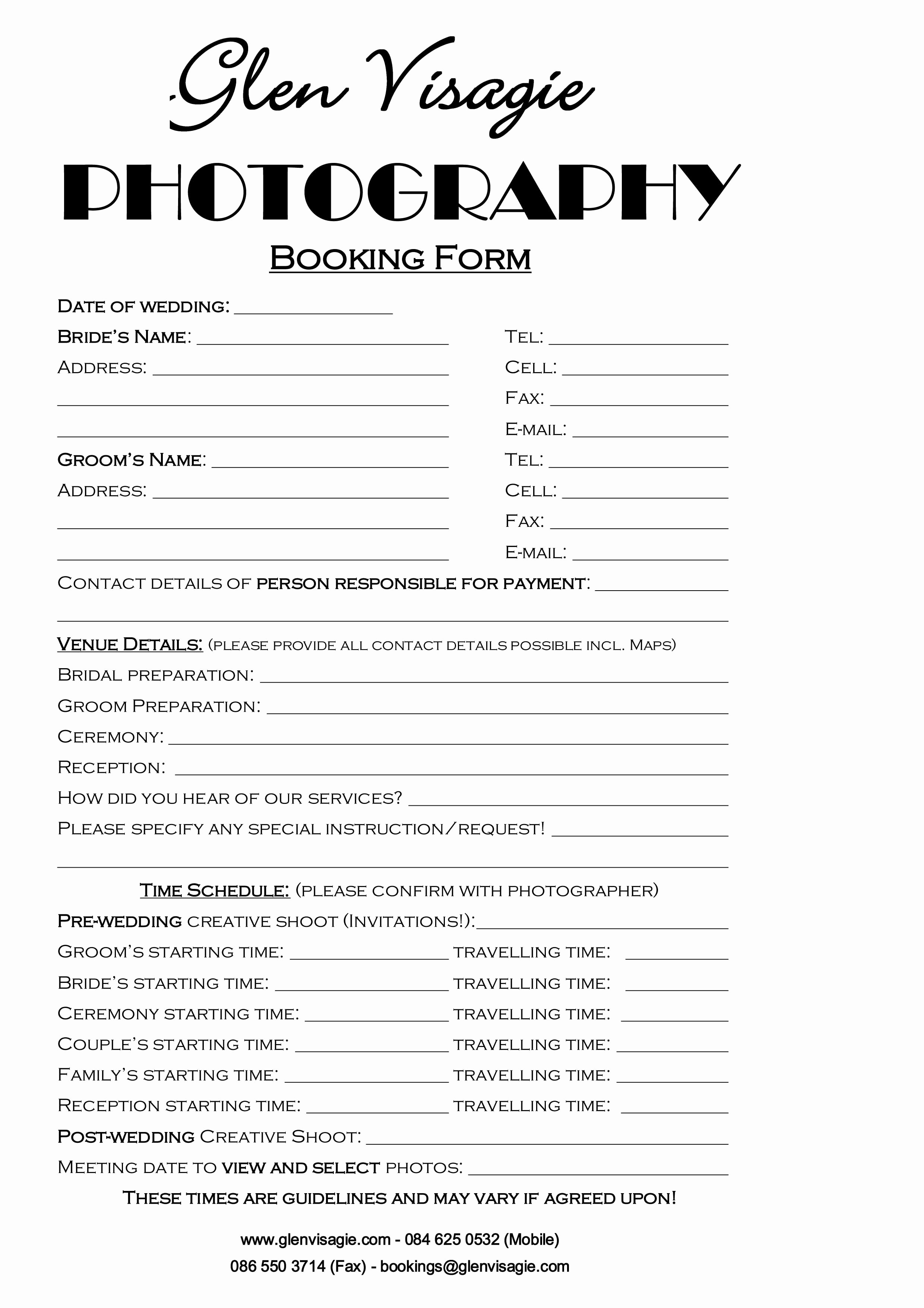 Proof Of Payment form Inspirational Bookings
