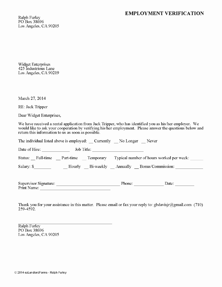 Proof Of Payment form Unique Printable Sample Rental Verification form form