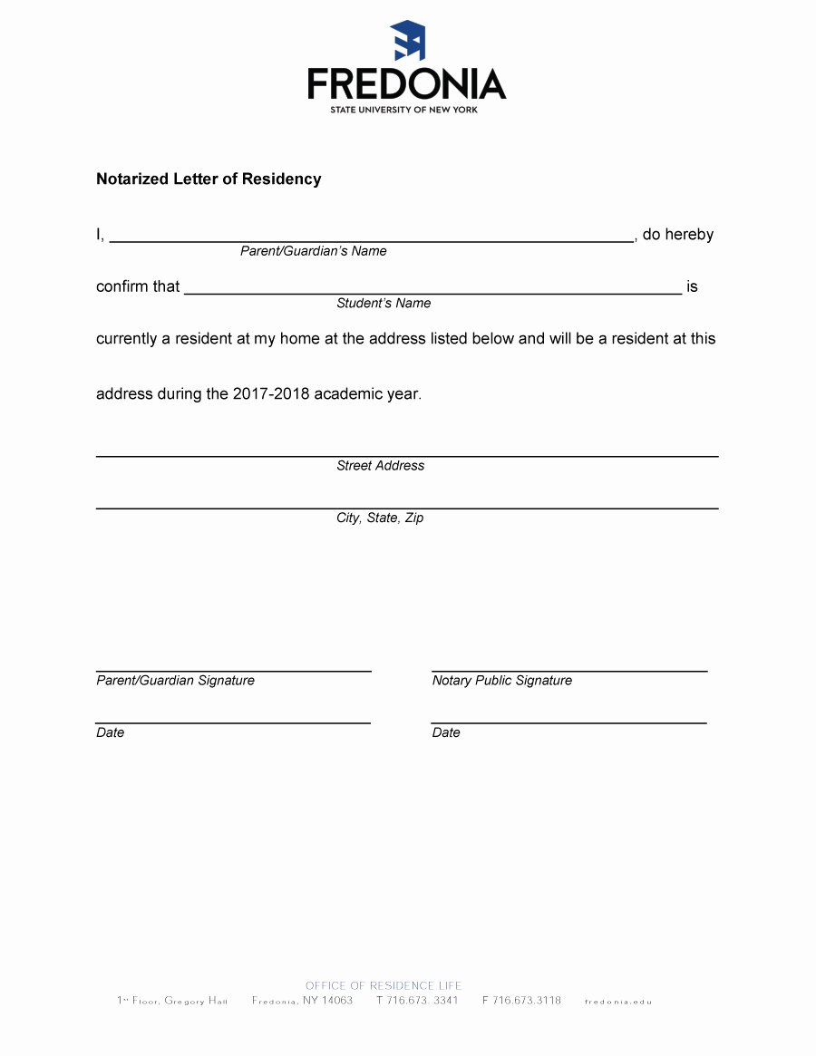 Proof Of Residency Letter Pdf Awesome 36 Proof Residency Letters From Family Member