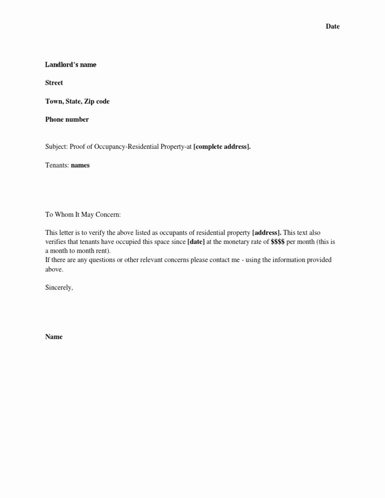 Proof Of Residency Letter Pdf New Lovely Confirmation Address Letter