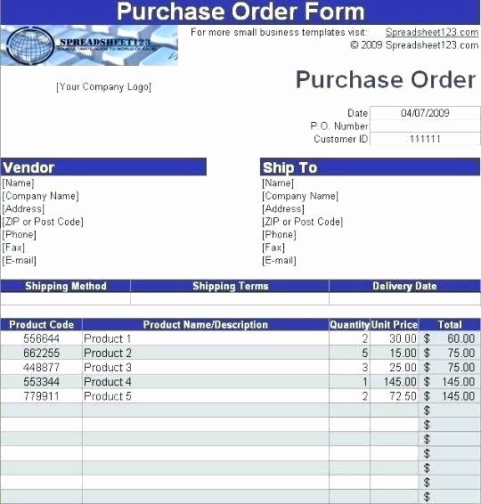Purchase order Template Microsoft Word Awesome Microsoft Fice Purchase order Templates