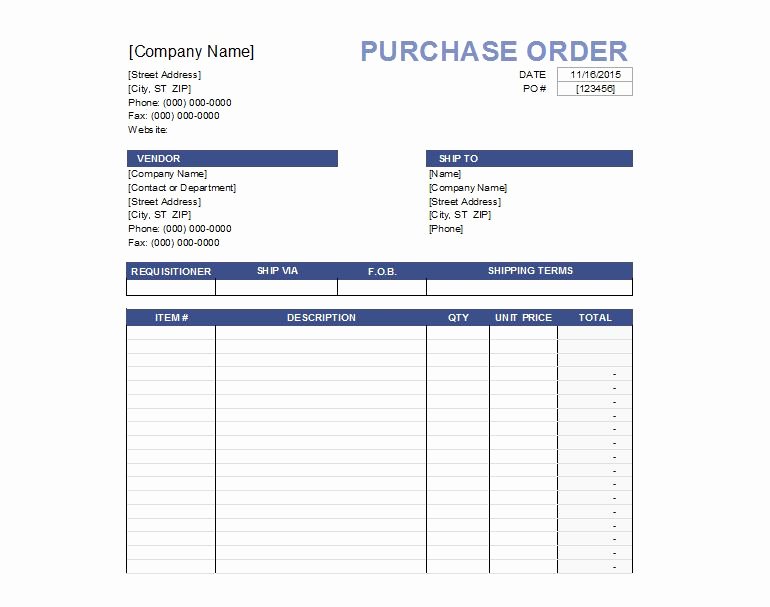 Purchase order Template Microsoft Word New 39 Free Purchase order Templates In Word &amp; Excel Free