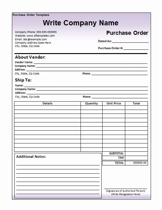 Purchase order Word Template New Purchase order Requisition Template Excel This is why