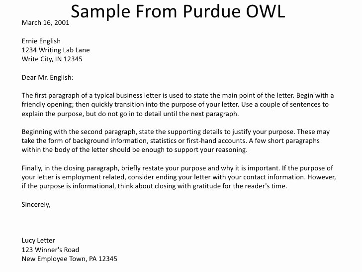 Purdue Owl Letter format Beautiful Owl Simple Business Accounting V4 0 5 Bean Preccasa