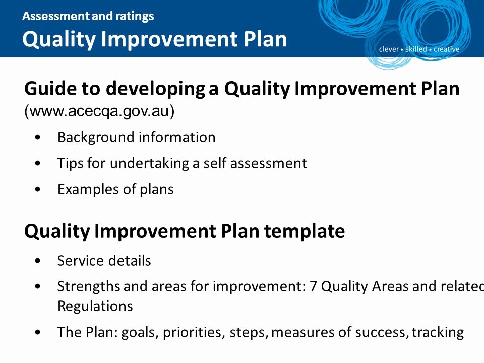Quality Improvement Plan Template New National Quality Framework Information Session Ppt