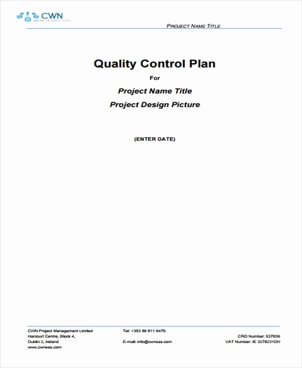 Quality Management Plan Template Elegant 9 Quality Management Plan Templates Free Pdf Word