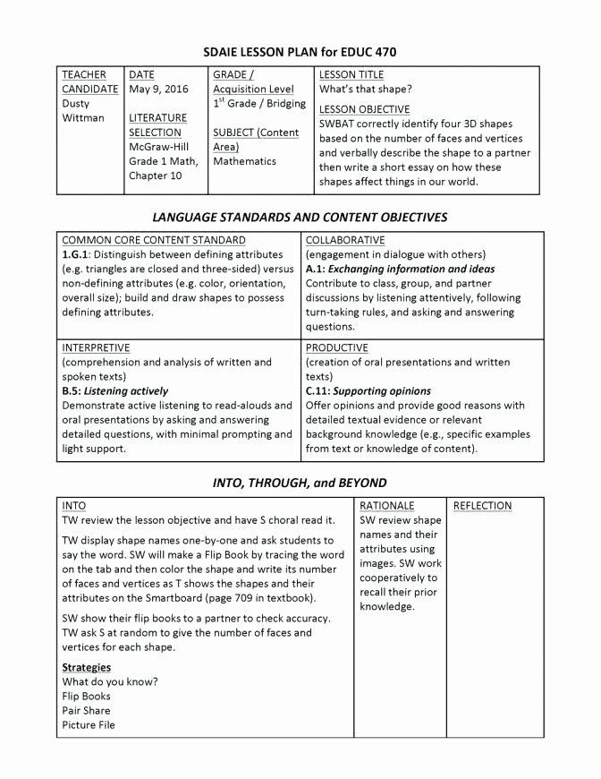 Read Aloud Lesson Plan Template Lovely Related Post Art and Music Integrated Lesson Plans Art