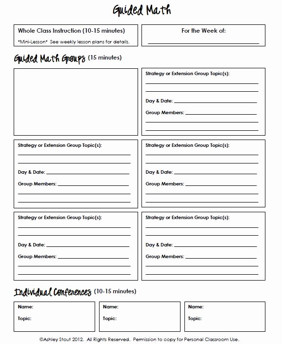 Readers Workshop Lesson Plan Template Unique the Real Teachr Strategy Grouping Template for Reading