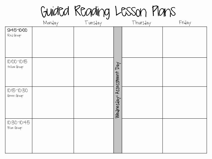 Reading Lesson Plan Template Fresh Guided Reading Lesson Plan Literacy