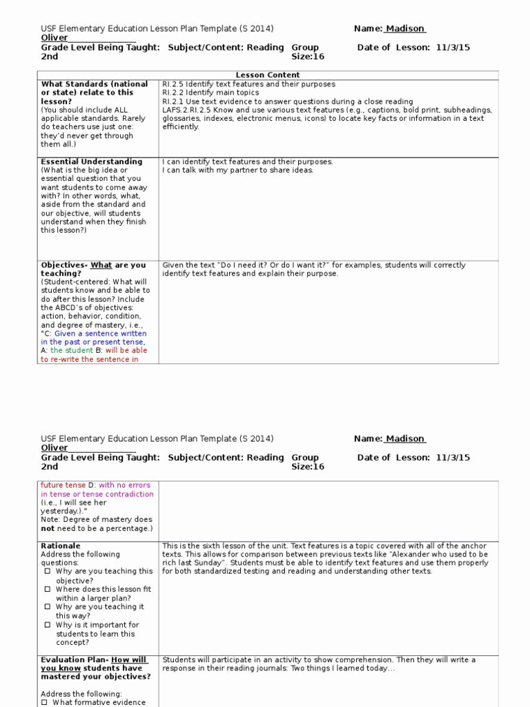 Reading Mastery Lesson Plan Template Luxury Reading Mastery Lesson Plan Template – Mon Core