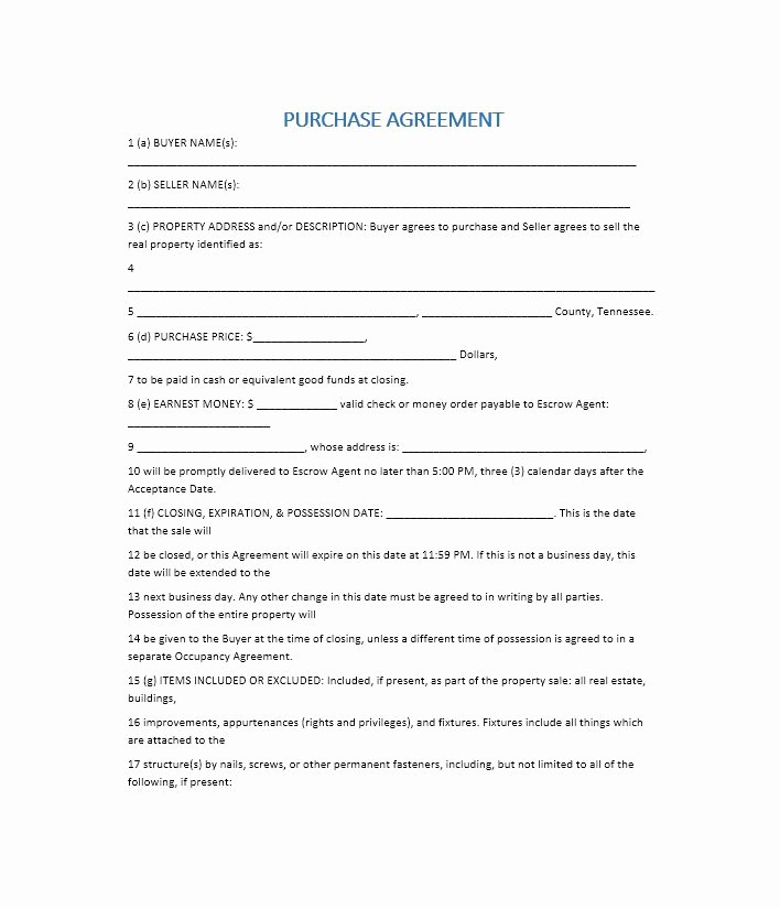 Real Estate Buyout Agreement Sample Inspirational 37 Simple Purchase Agreement Templates [real Estate Business]