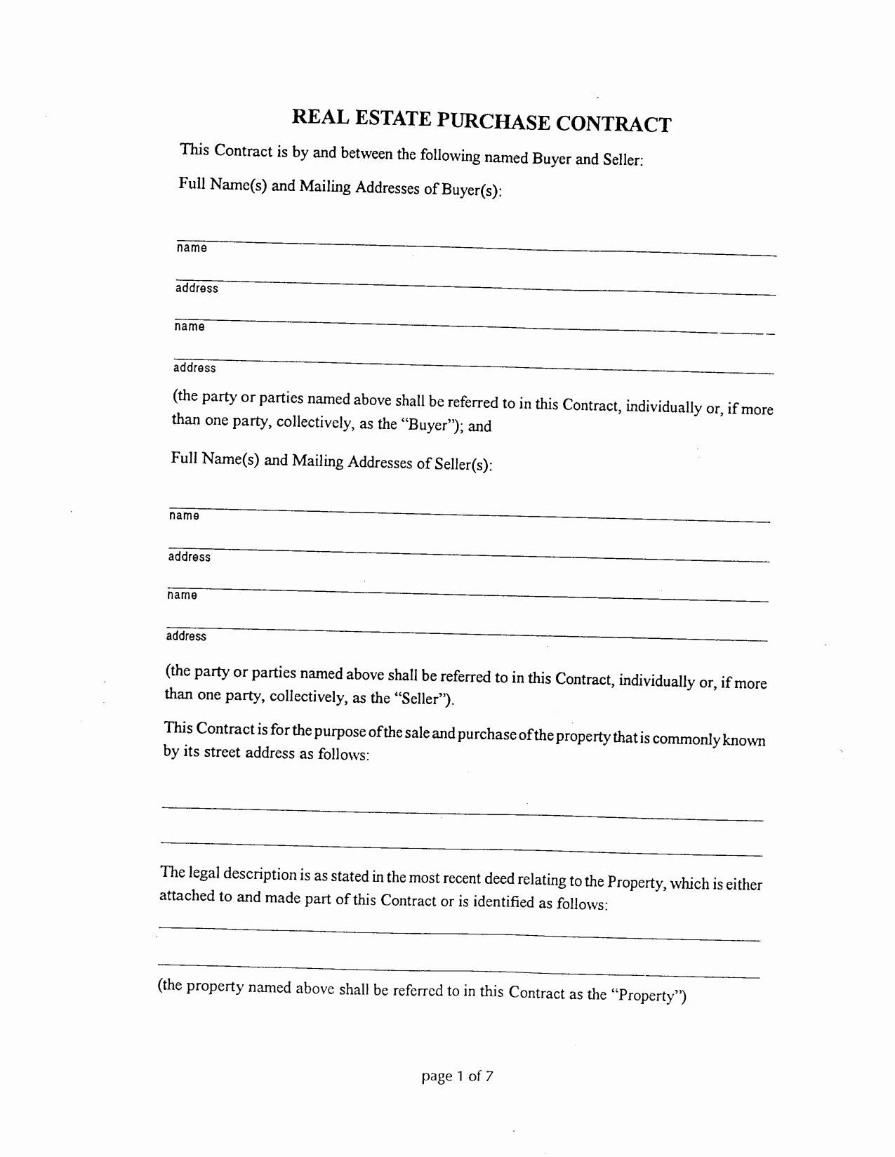 Real Estate Buyout Agreement Unique 20 Printable Blank Contract Template Examples Thogati