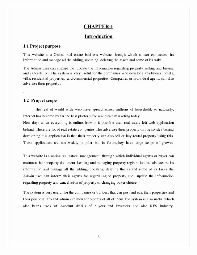 Real Estate Introduction Letter to Friends Template Beautiful Project Report On Online Real Estate Business