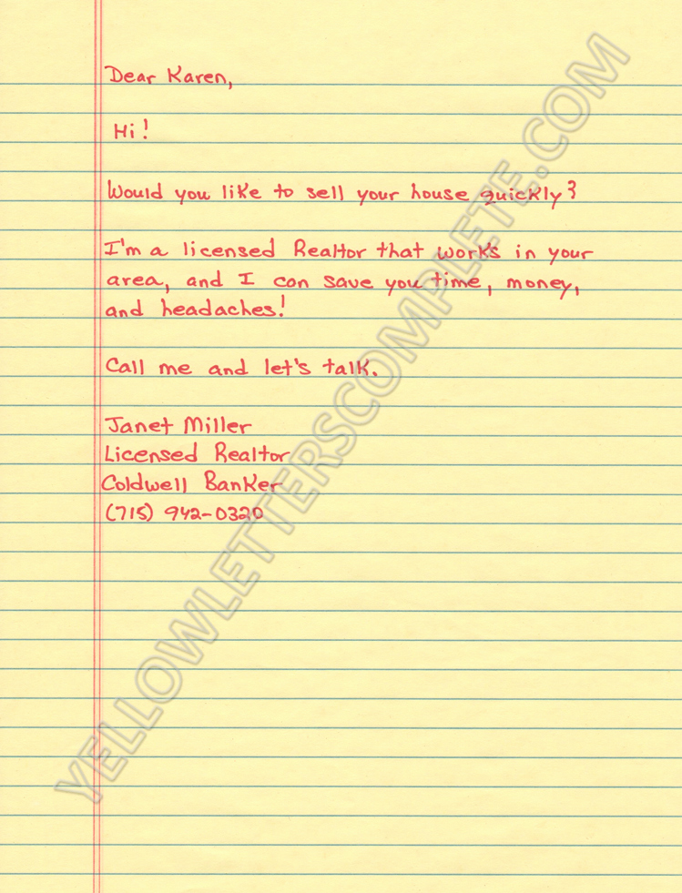 Real Estate Investor Letter Templates Fresh Yellow Letter Templates