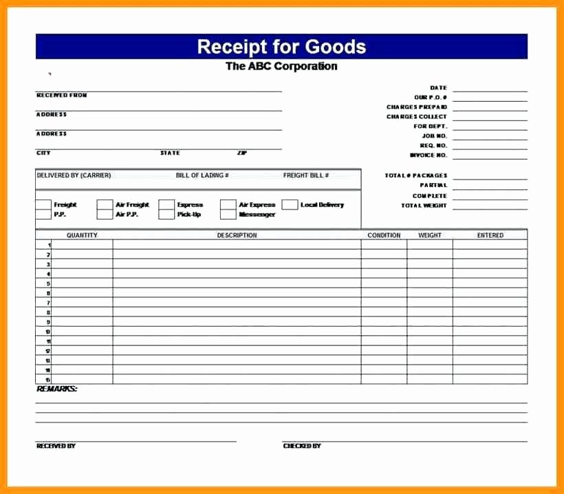 Receipt Of Goods Template New 15 Goods Receipt Note format