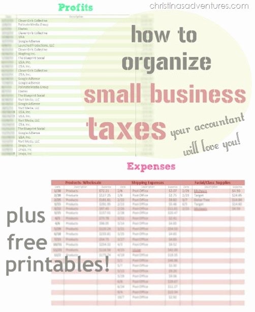 Receipt organizer for Small Business Fresh organize Small Business Taxes Plus Free Printables
