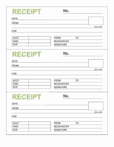 Receipts for Rent Paid Elegant Free Rent Receipt Templates Download or Print