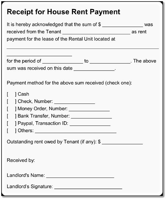 Receipts for Rental Payments Beautiful 8 House Rent Receipt Template In Doc Pdf format