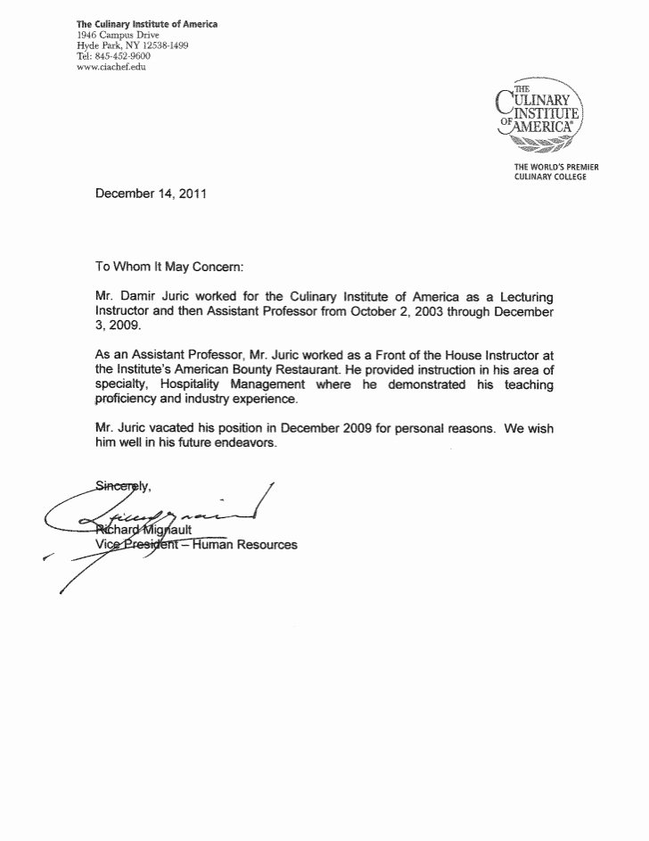 Recommendation Letter for assistant Professor Unique Reference Letter – Damir Juric Che assistant Professor In