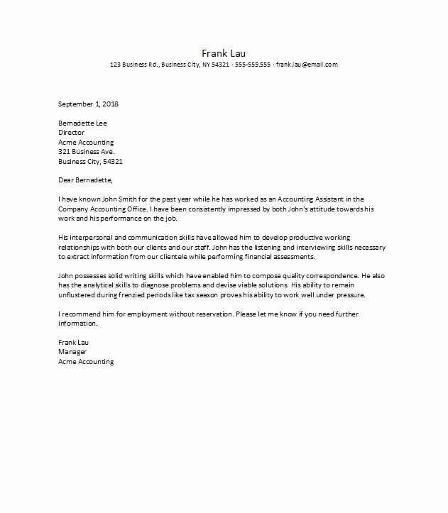 Recommendation Letter for Boss Best Of 50 Best Re Mendation Letters for Employee From Manager